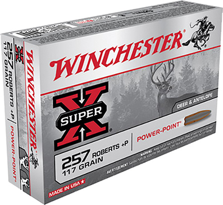 WINCHESTER SUPER-X 257 ROBERTS +P 117GR PWR PNT 20RD 10BX/CS - for sale
