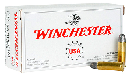 WINCHESTER USA 38 SPECIAL 150GR LEAD-RN 50RD 10BX/CS - for sale