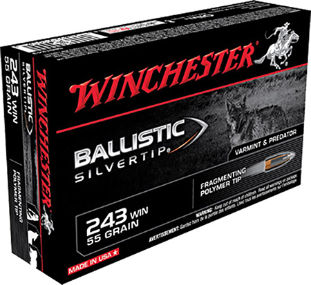 WINCHESTER SUPREME 243 55GR BALL SILVER-TIP 20RD 10BX/CS < - for sale