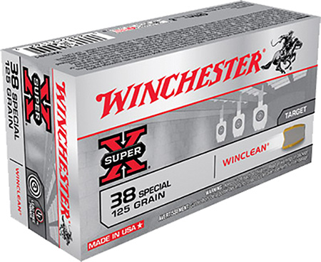 WINCHESTER WIN-CLEAN 38 SPCL 125GR. JSP 50RD 10BX/CS - for sale