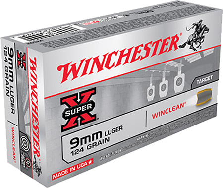 WINCHESTER WIN-CLEAN 9MM LUGER 124GR. JSP 50RD 10BX/CS - for sale