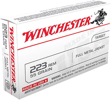 WINCHESTER USA 223 REMINGTON 55GR FMJ 20RD 50BX/CS - for sale