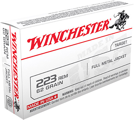 WINCHESTER USA 223 REMINGTON 62GR FMJ 20RD 50BX/CS - for sale