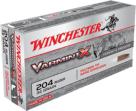 WINCHESTER VARMINT-X 204 RUGER 32GR POLYMER TIP 20RD 10BX/CS - for sale