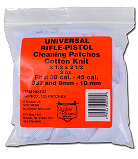 southern bloomer - Cleaning Patches - CTTN KNIT 30-45 CAL 2.5X2.5 125PK CLNG for sale