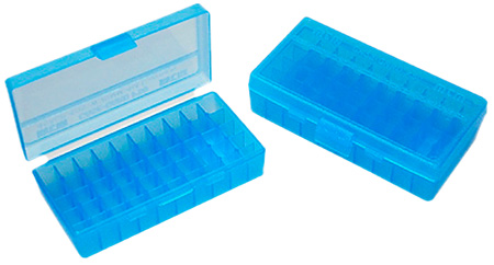 mtm case-gard - Ammo Box - P50 SML HNDGN AMMO BOX 50RD - CLR BLUE for sale