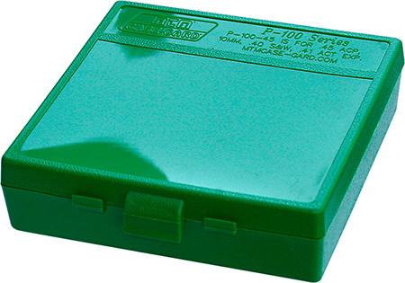 mtm case-gard - Ammo Box - P100 LGE HNDGN AMMO BOX 100RD - GREEN for sale