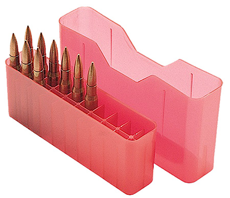 mtm case-gard - Slip-Top Ammo Box - SLIPTOP LGE RIFLE CTG BOX 20RD - CLR RED for sale