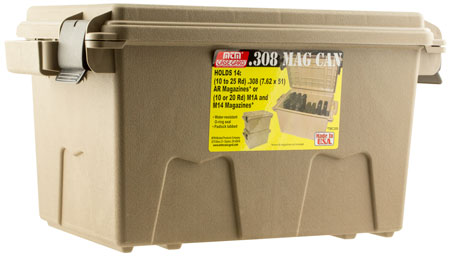 MTM TACTICAL MAGAZINE CAN DARK EARTH HOLDS 14 .308 MAGS - for sale