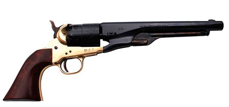 TRADITIONS BP REVOLVER 1860 COLT ARMY .44 CAL 8" BRASS/WAL - for sale