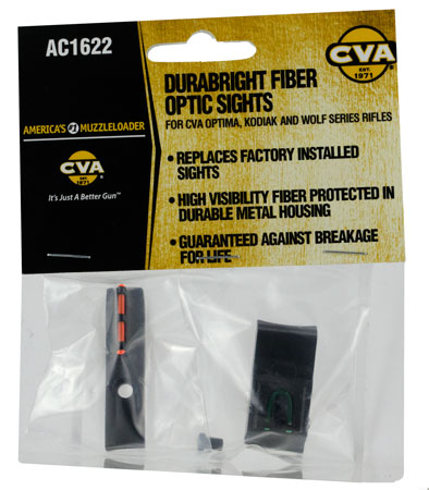 CVA FIBER OPTIC SIGHT SET FITS CVA RIFLES/MZ POST 2001 - for sale