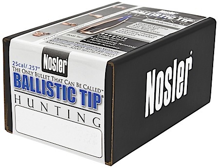 NOSLER BULLETS 25 CAL .257 100GR BALLISTIC TIP 50CT - for sale