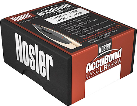 NOSLER BULLETS 30 CAL .308 190GR ACCUBOND LR 100CT - for sale