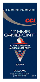 CCI 17HMR 20GR GAME PNT 50/2000 - for sale