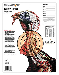 CHAMPION LIFE SIZE TURKEY TRGT PAPER 12-PK. - for sale
