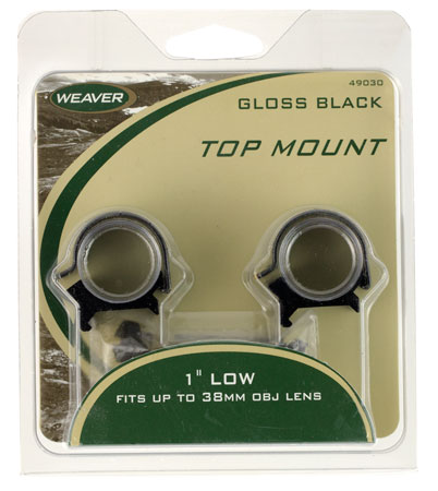 WEAVER RINGS DETACHABLE TOP MOUNT 1" X-HIGH BLACK .560"< - for sale