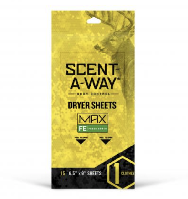 HS DRYER SHEETS SCENT-A-WAY MAX ODERLESS 6.5"X9" EARTH 15P - for sale