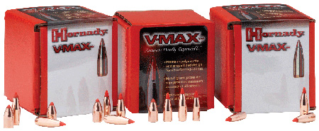 HORNADY BULLETS 22 CAL .224 55GR V-MAX W/CANNELURE 100CT - for sale