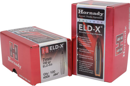 HORNADY BULLETS 7MM .284 150GR. ELD-X 100CT 15BX/CS - for sale