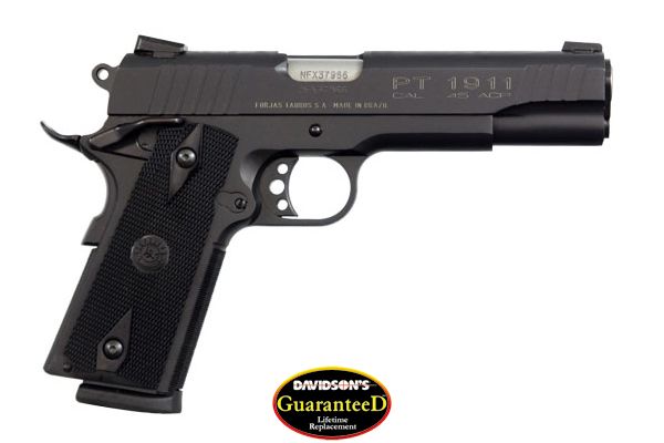 TAURUS 1911 .45ACP 5" FS 8-SH BLUED CHECKERED SYNTHETIC - for sale