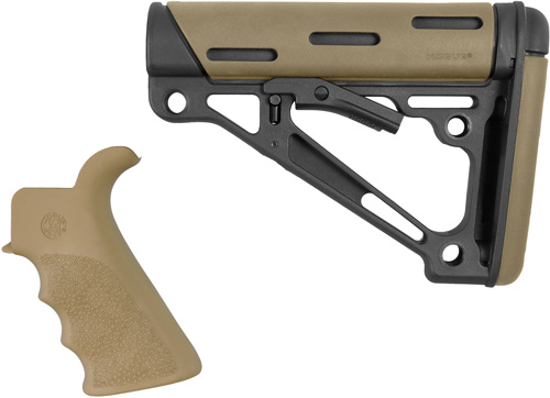 HOGUE AR-15 GRIP & OVERMOLDED COLLAPSIBLE STK MIL-SPEC FDE - for sale