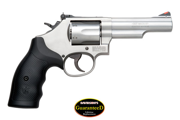 S&W 66 .357 MAG 4.25" ADJ 6-SHOT STAINLESS RUBBER - for sale