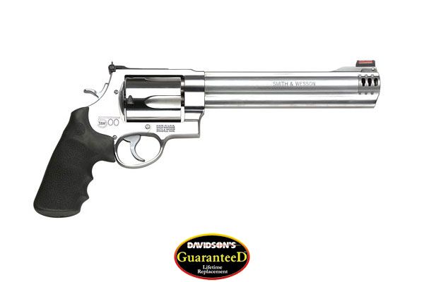S&W 500 .500SW 8.38" AS 5-SHOT HI-VIZ STAINLESS RUBBER - for sale