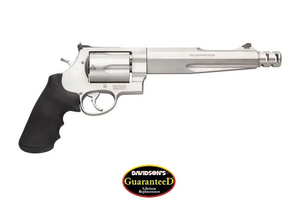 S&W 500 PERFORMANCE CENTER .500SW 7.5" 5-SH AS SS RUBBER - for sale
