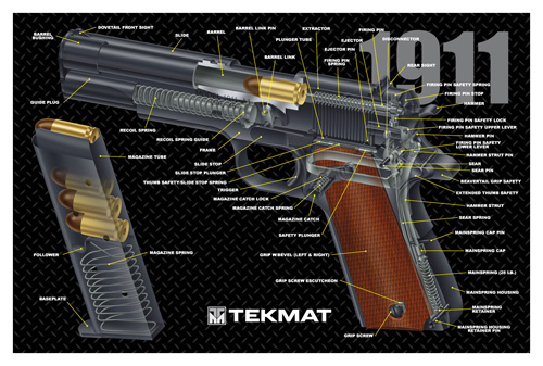 tekmat - Original Cleaning Mat - TEKMAT 1911 CUT AWAY - 11X17IN for sale