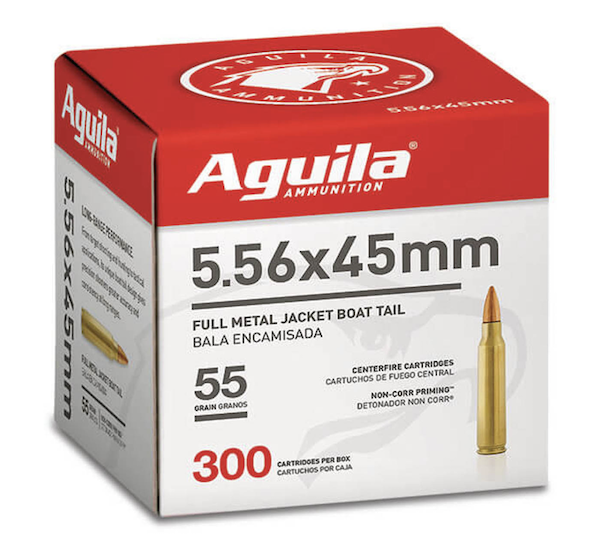 AGUILA 5.56X45MM 55GR FMJ 300RD 4BX/CS - for sale