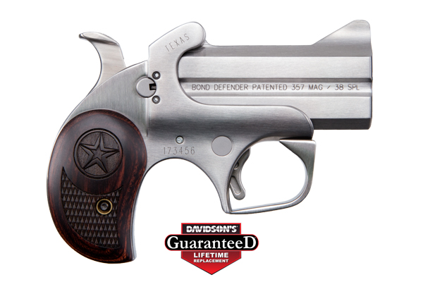 BOND ARMS TEXAS DEFENDER .357 MAG. 3" FS STAINLESS WOOD - for sale