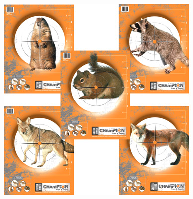 CHAMPION CRITTER SERIES TARGET PAPER 2EA. OF 5 ANIMALS 10-PK. - for sale