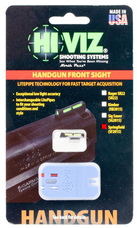 HIVIZ LITEWAVE FRONT SIGHT FOR SPRINGFIELD 1911 EXCEPT GI/MIL - for sale