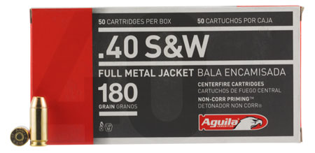 AGUILA 40 SW 180GR FMJ-FN 50RD 20BX/CS - for sale