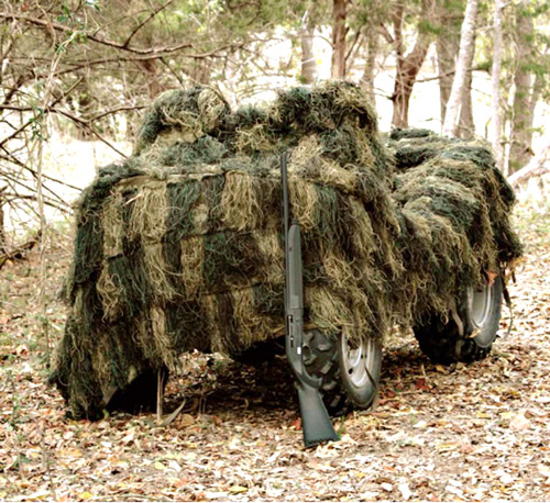 RED ROCK GHILLIE BLIND 5'X12' WOODLAND CAMOUFLAGE NETTING - for sale