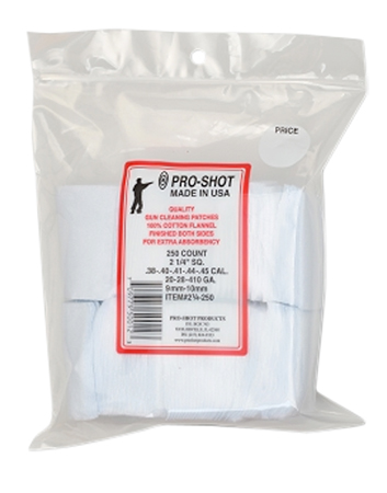 pro-shot - Cleaning Patches - CLEANING PATCHES 21/4IN SQ 250CT for sale