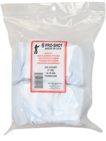 pro-shot - Cleaning Patches - CLEANING PATCHES 3IN SQ 250CT for sale