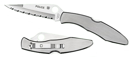 SPYDERCO POLICE STNLS PLAINEDGE - for sale