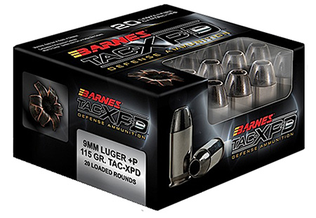 barnes bullets - TAC-XPD Defense - 9mm Luger - AMMO 9MM +P LUGER  TAC-XPD 115GR 20RD/BX for sale