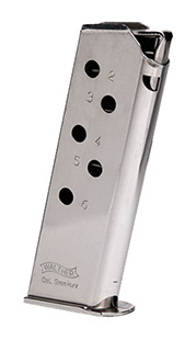 WALTHER MAGAZINE PPK 380 .380ACP 6RD NICKEL - for sale
