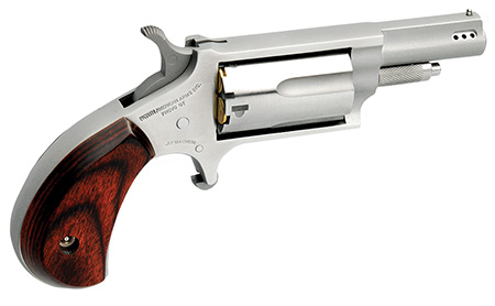 NAA MINI-REVOLVER COMBO 1-1/8" .22LR/.22WMR S/S PORTED WOOD - for sale