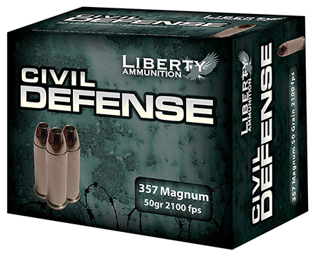 LIBERTY CIVIL DEFENSE 357MAG 50GR HP 20RD 50BX/CS - for sale