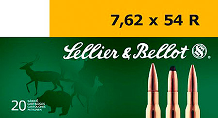 sellier & bellot ammunition - Rifle - 7.62x54R - RIFLE 7.62X54R 180GR FMJ 20RD/BX for sale