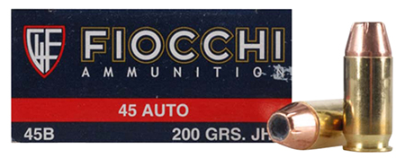 FIOCCHI 45ACP 200GR JHP 50RD 10BX/CS - for sale