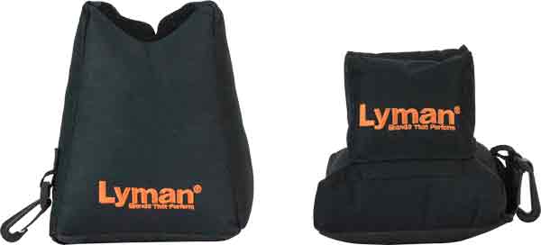 LYMAN CROSSHAIR SHOOTING BAG COMBO FRONT & REAR BLACK NYLON - for sale