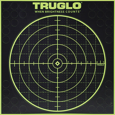 TRUGLO TRU-SEE REACTIVE TARGET 100 YARD 12"X12" 6-PACK - for sale