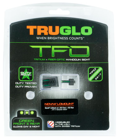 TRUGLO SIGHT SET 1911 5" TRITIUM/FIBER OPTIC GREEN - for sale