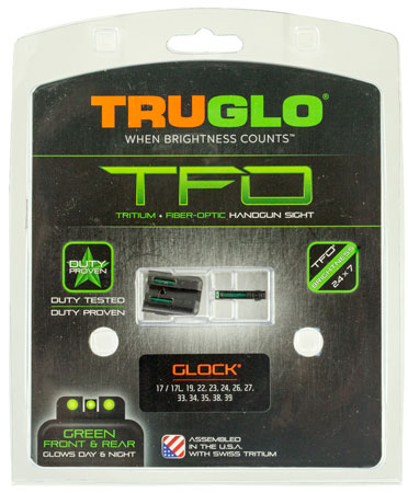 TRUGLO SIGHT SET KIMBER PISTOL TRITIUM/FIBER OPTIC GREEN - for sale
