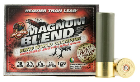 HEVI-SHOT MAGNM BLND 10GA 3.5" 2-3/8OZ #5,6,7 5RD 10BX/CS - for sale