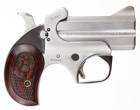 BOND ARMS TEXAS DEFENDER .357 MAG. 3" FS STAINLESS WOOD - for sale